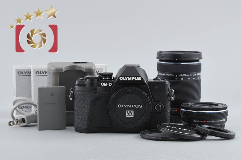 Olympus OM-D E-M10 Mark III Black 16.1 MP 14-42 40-150 EZ Lenses