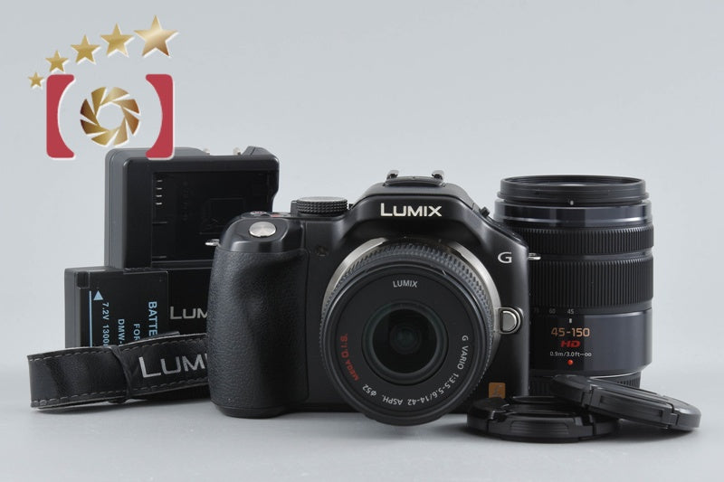 Panasonic LUMIX DMC-G5 Black 16.0MP 14-42 45-150 Lenses [Japanese Language Only]