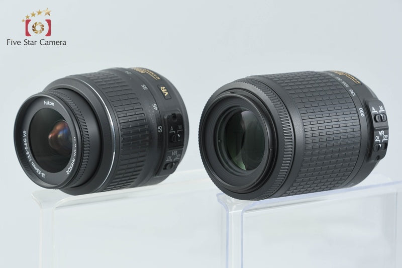 Nikon D3100 14.2 MP Digital SLR Camera 18-55 55-200 Lenses