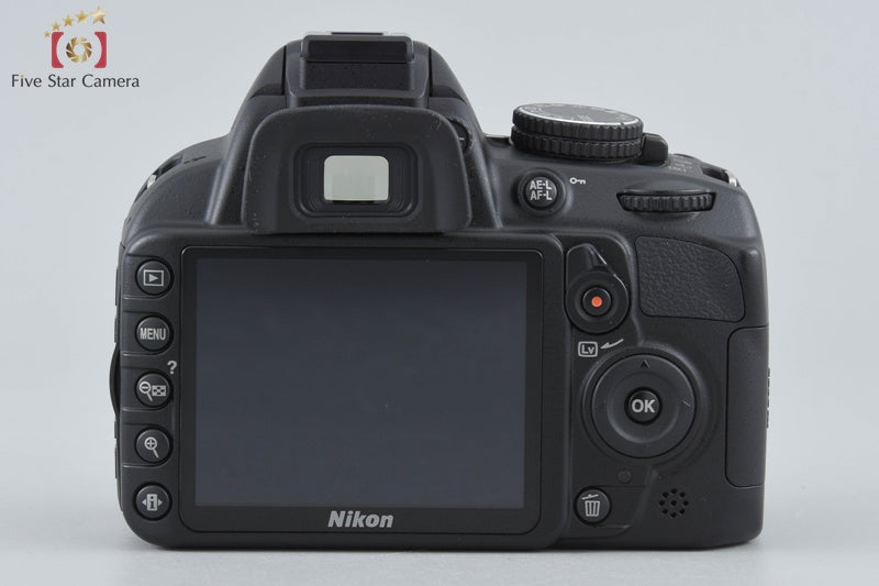 Count 926 Nikon D3100 Black 14.2 MP Digital SLR Camera 18-55 55-200 Lenses