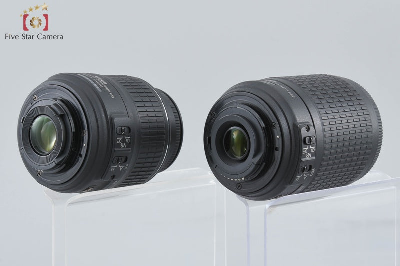 Count 926 Nikon D3100 Black 14.2 MP Digital SLR Camera 18-55 55-200 Lenses