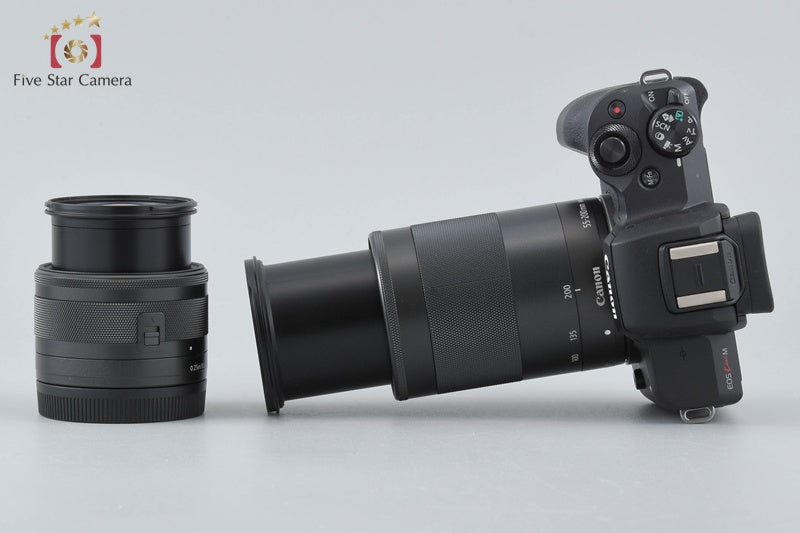 "Count 4,000" Canon EOS Kiss M / M50 Black 24.0 MP 15-45 55-200 IS STM Lenses
