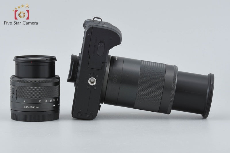 "Count 4,000" Canon EOS Kiss M / M50 Black 24.0 MP 15-45 55-200 IS STM Lenses