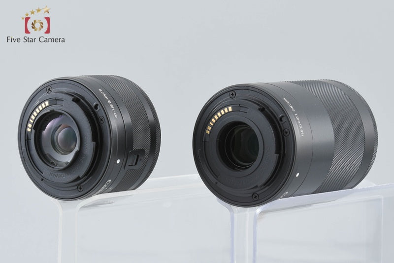 "Count 4,000" Canon EOS Kiss M / M50 Black 24.0 MP 15-45 55-200 IS STM Lenses