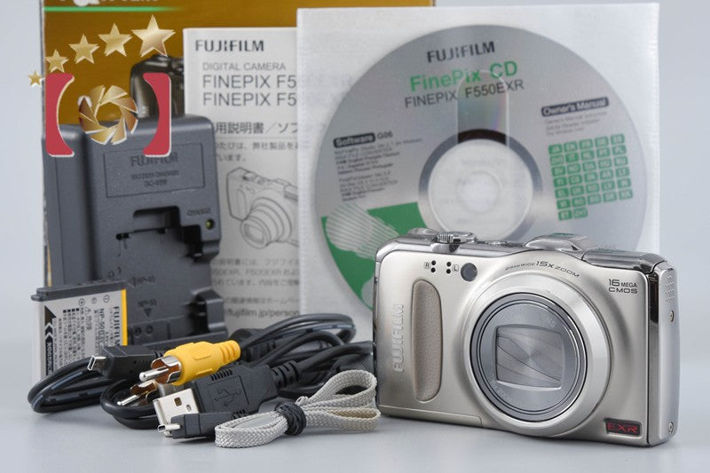 Fujifilm FinePix F550EXR Champagne Gold 16.0 MP Digital Camera w/ Box