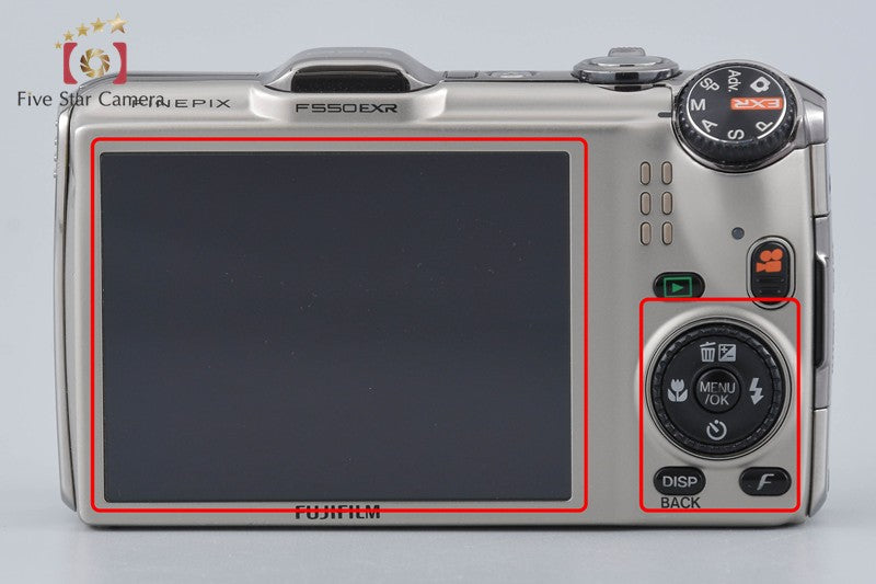 Fujifilm FinePix F550EXR Champagne Gold 16.0 MP Digital Camera w/ Box