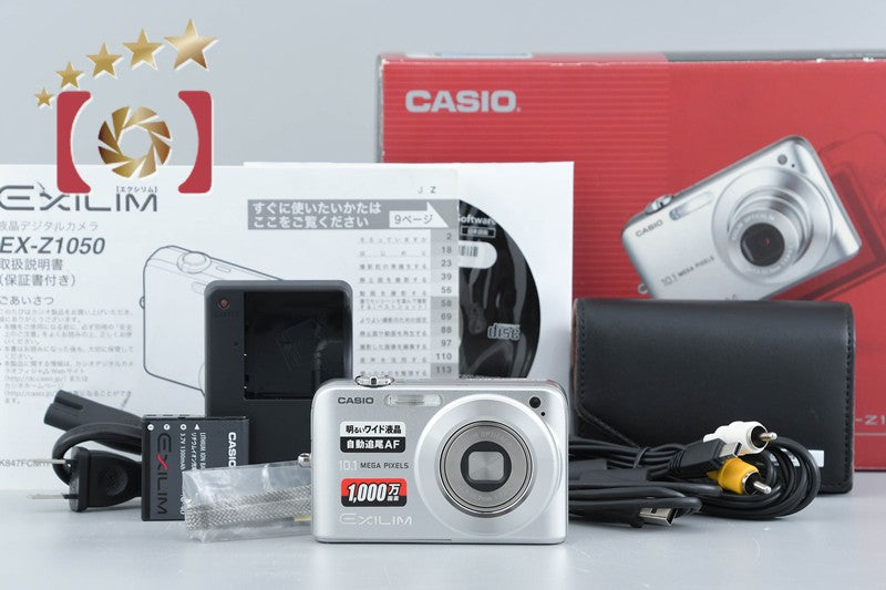 Casio EXILIM ZOOM EX-Z1050 Silver 10.1 MP Digital Camera w/ Box