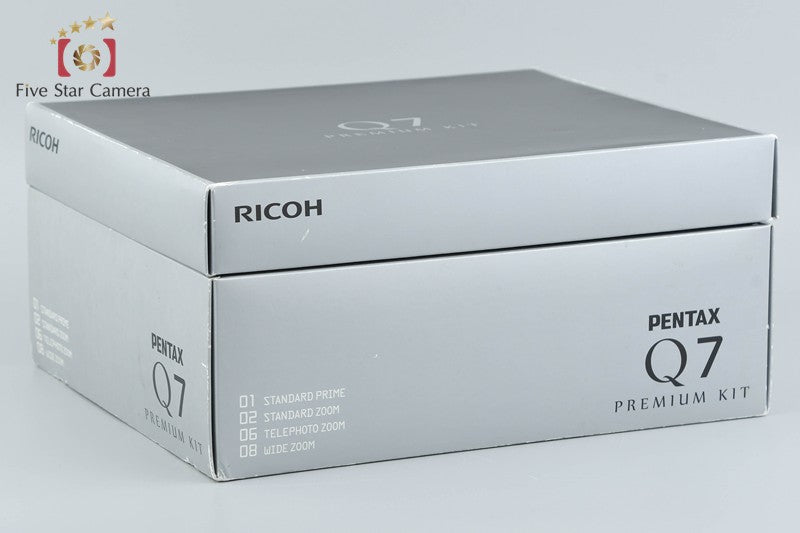 "Count 30" PENTAX Q7 Black 12.4 MP 3.8-5.9, 5-15, 8.5, 15-45 Lenses w/ Box