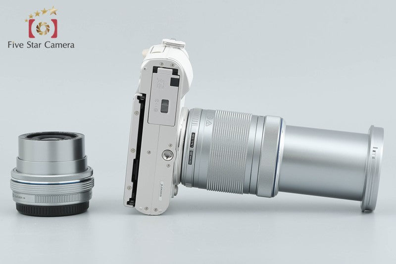 "Count 5,509" Olympus E-PL9 White 16.1 MP Mirrorless Camera 14-42 40-150 Lenses