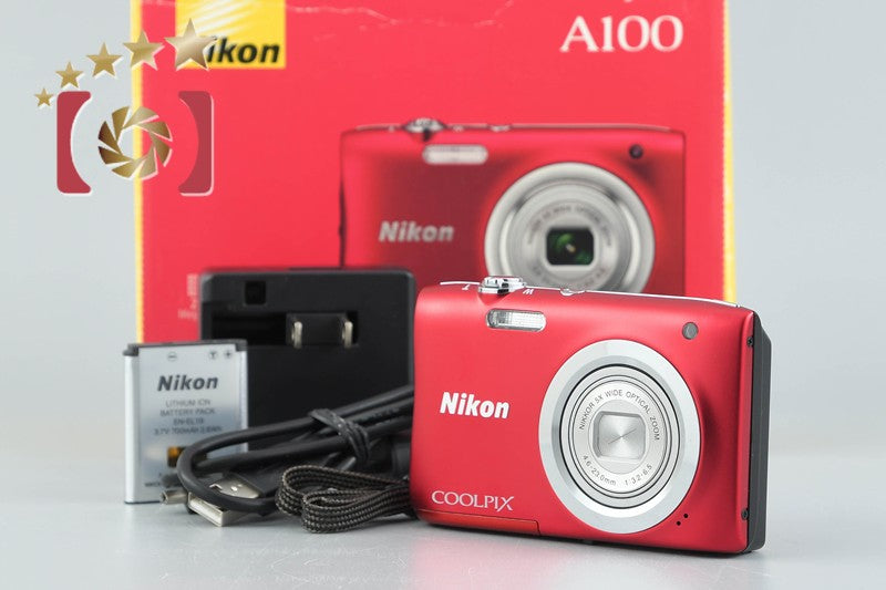 Nikon COOLPIX A100 Red 20.0 MP Digital Camera w/ Box
