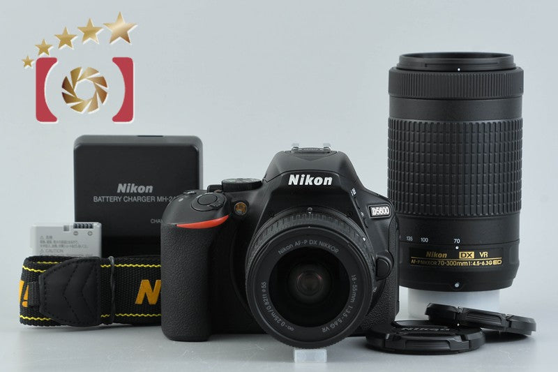 Count 2,242 Nikon D5600 24.2 MP SLR Digital Camera 18-55 70-300 VR Lenses