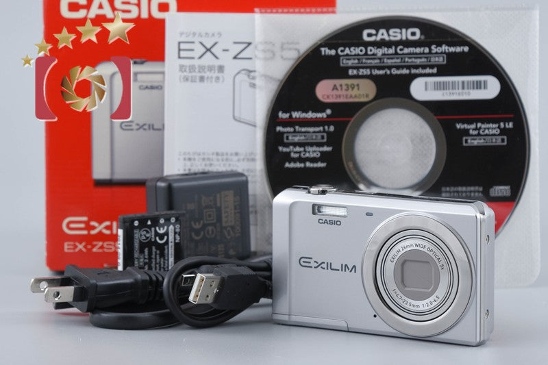 Casio EXILIM EX-ZS5 Silver 14.1 MP Digital Camera w/ Box
