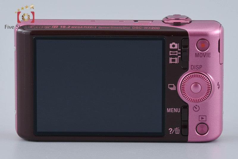 Sony Cyber-Shot DSC-WX200 Pink 18.2 MP Digital Camera [Japanese Language Only]