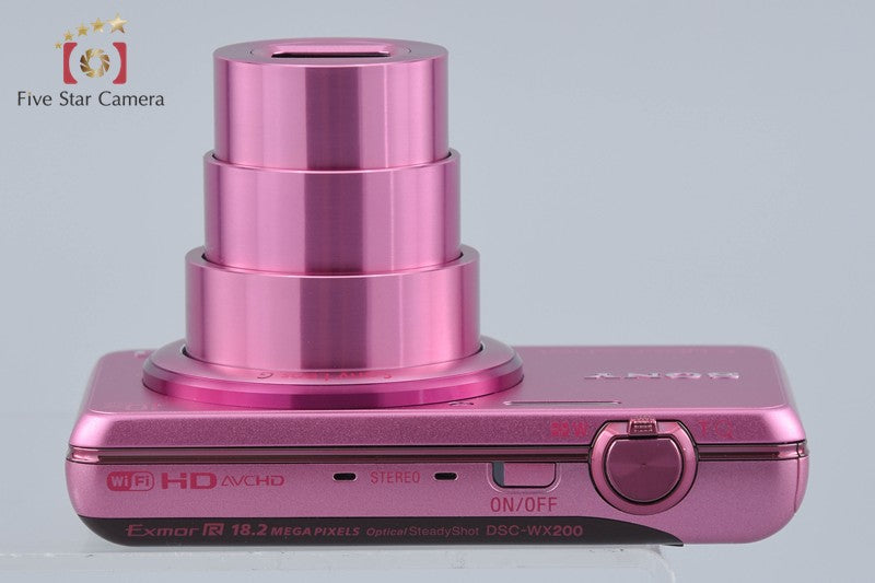 Sony Cyber-Shot DSC-WX200 Pink 18.2 MP Digital Camera [Japanese Language Only]