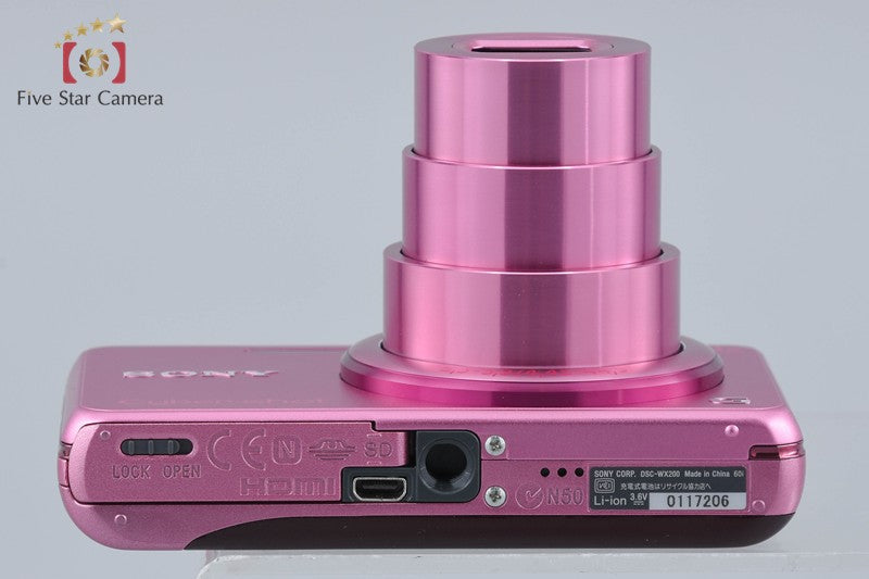 Sony Cyber-Shot DSC-WX200 Pink 18.2 MP Digital Camera [Japanese Language Only]