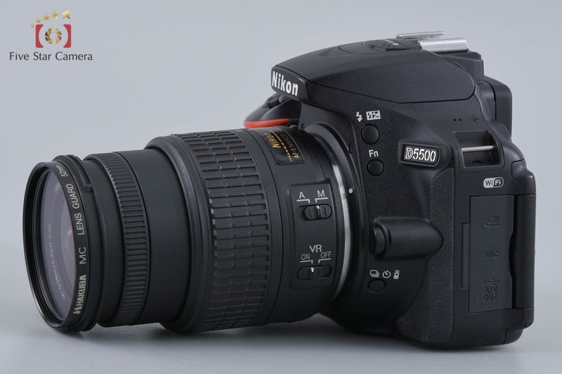 Nikon D5500 Black 24.2 MP DSLR Camera 18-55 VR II Lens w/ Box