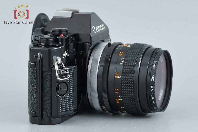 Canon A-1 Black 35mm SLR Film Camera + FD 50mm f/1.4 S.S.C.