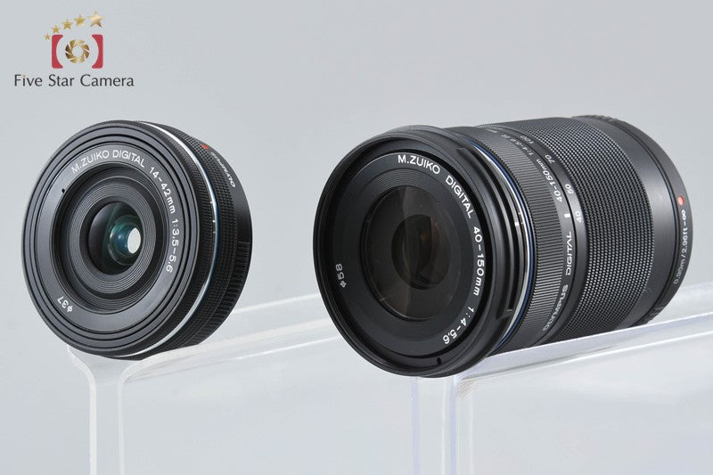 "Count 1,115" Olympus PEN E-P7 Silver 20.3 MP 14-42 40-150 EZ Lenses w/ Box