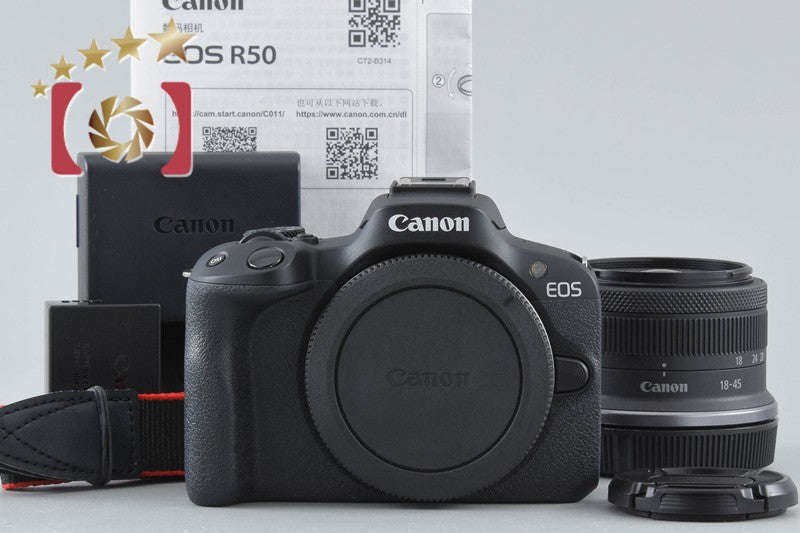 "Shutter count 2,000" Canon EOS R50 Black 24.2 MP RF-S 18-45 IS STM Lens