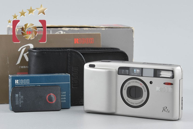 Ricoh R1s Platinum Silver 35mm Point & Shoot Film Camera w/ Box