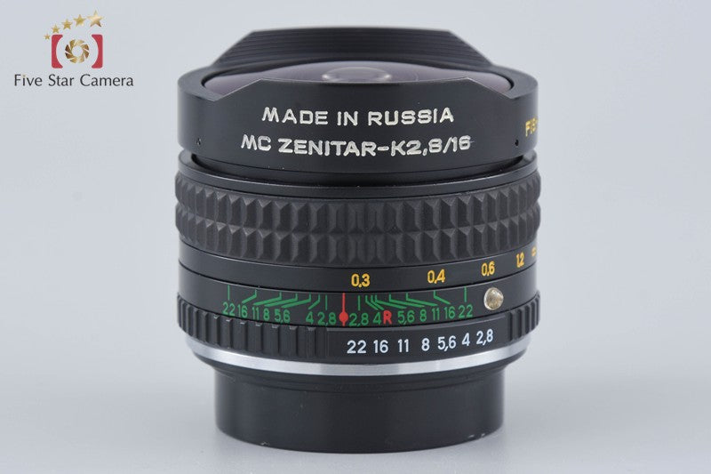 ZENIT MC Zenitar-K 16mm f/2.8 FISH EYE K Mount Lens