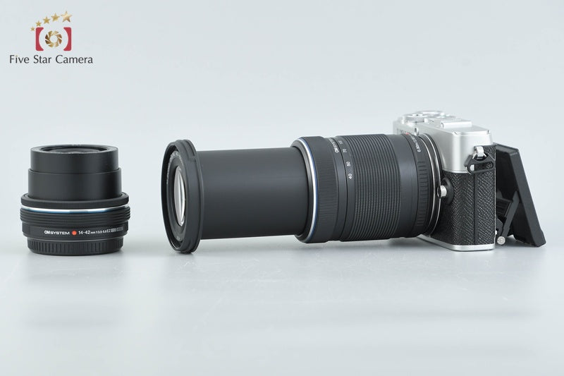 "Count 348" OM SYSTEM OLYMPUS PEN E-P7 Silver 20.3 MP 14-42 40-150 Lenses w/ Box