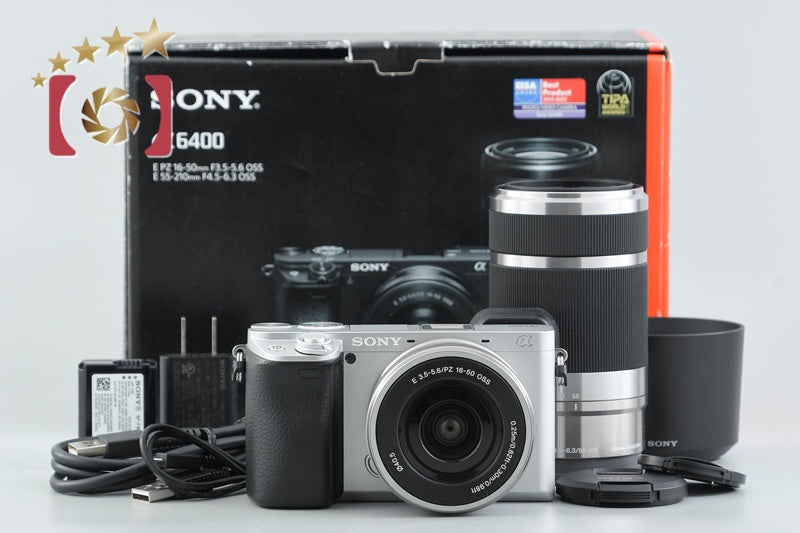 Sony Alpha α6400 ILCE-6400 Silver 16-50 55-210 Lenses [Japanese Language Only]