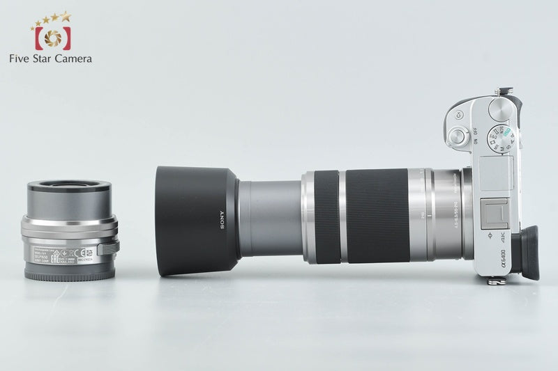 Sony Alpha α6400 ILCE-6400 Silver 16-50 55-210 Lenses [Japanese Language Only]