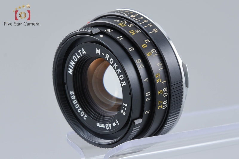 MINOLTA M-ROKKOR 40mm f/2 Leica M Mount Lens
