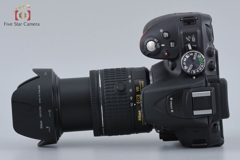 "Count 636" Nikon D5300 Black 24.2 MP DSLR Camera AF-P 18-55 VR Lens