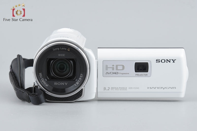 Sony HANDYCAM HDR-PJ540 White Full Hi-Vision Camcorder [Multiple Languages]