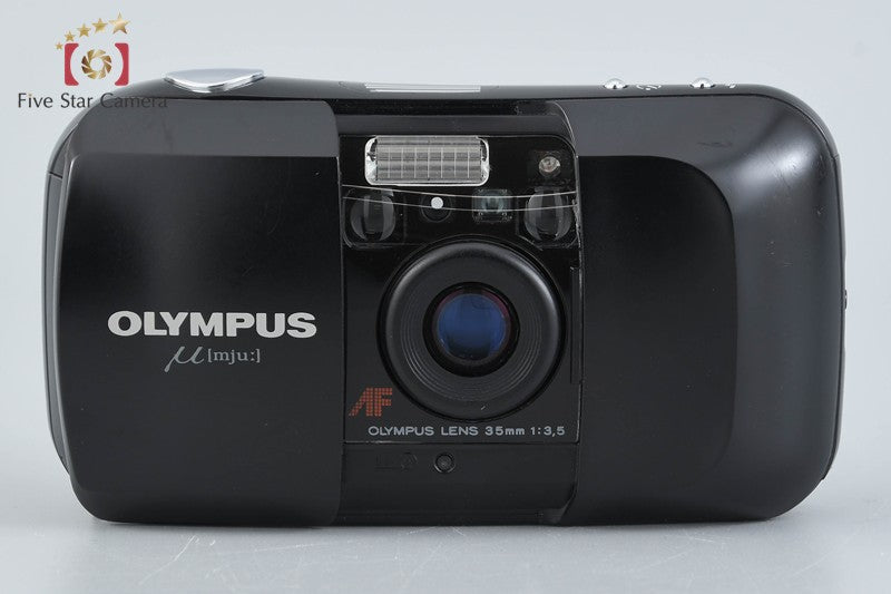 Olympus μ[mju:] Black 35mm Point & Shoot Film Camera