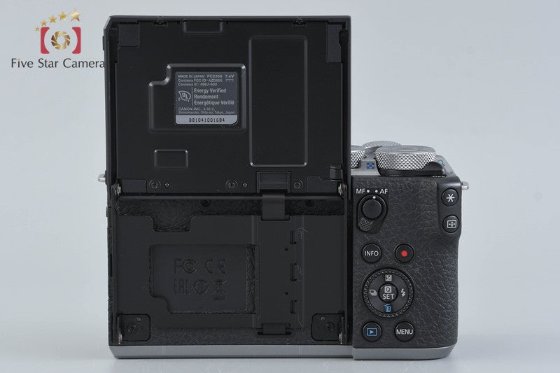 Canon EOS M6 Mark II Silver 32.5MP Digital Mirrorless Camera 15-45 55-200 Lenses