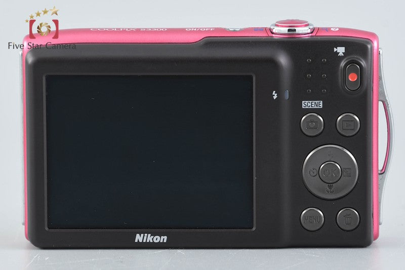 Nikon COOLPIX S3300 Strawberry Pink 16.0 MP Digital Camera w/ Box