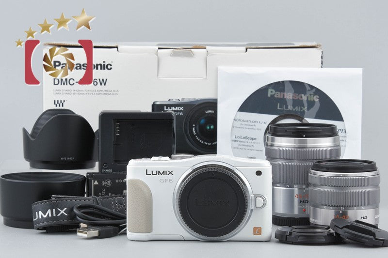 Panasonic LUMIX DMC-GF6 White 16.0 MP 14-42 45-150 Lens [Japanese Language Only]