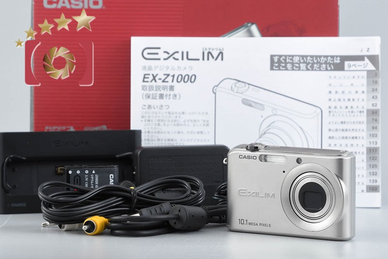 Casio EXILIM ZOOM EX-Z1000 Silver 10.1 MP Digital Camera w/ Box