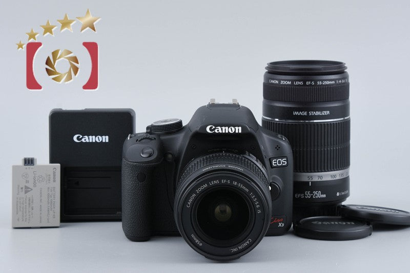 "Count 5,269" Canon EOS Kiss X3 / Rebel T1i / 500D 15.1 MP 18-55 55-250 Lenses