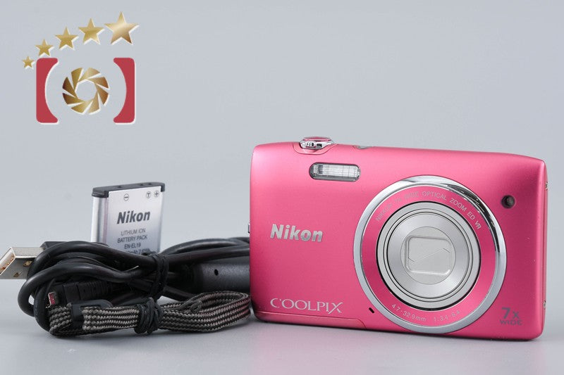 Nikon COOLPIX S3500 Strawberry Pink 20.0 MP Digital Camera
