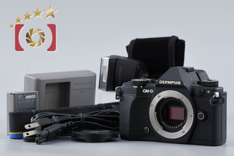 "Count 3,595" Olympus OM-D E-M5 Mark II Black 16.1 MP Digital Mirrorless Camera