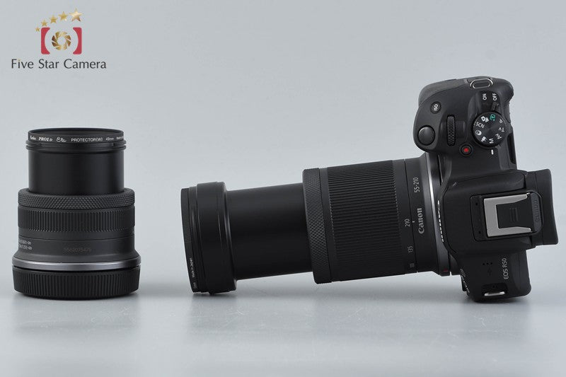 "Shutter count 1,000" Canon EOS R50 Black 24.2 MP RF-S 18-45 55-210 Lenses