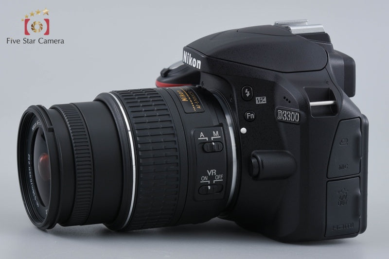 "Ccount 2,755" Nikon D3300 Black 24.2 MP DSLR 18-55mm VR II Lens