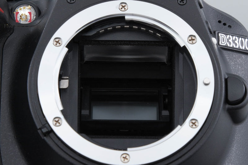 "Ccount 2,755" Nikon D3300 Black 24.2 MP DSLR 18-55mm VR II Lens