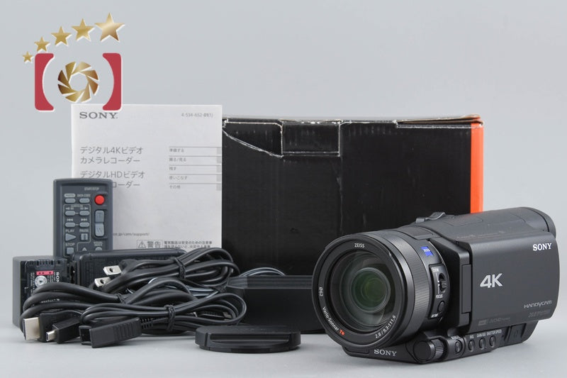 SONY HANDYCAM FDR-AX100 4K Handycam w/ Box [Japanese Language Only]
