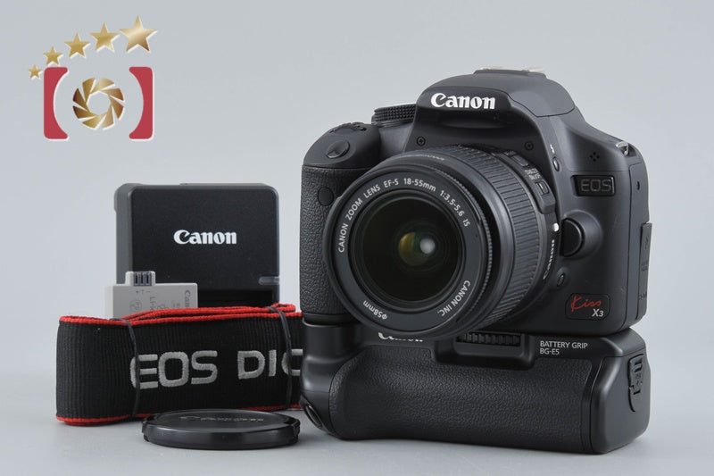 Canon EOS Kiss X3 / Rebel T1i / 500D 15.1 MP 18-55 IS Lens + BG-E5 Battery Grip