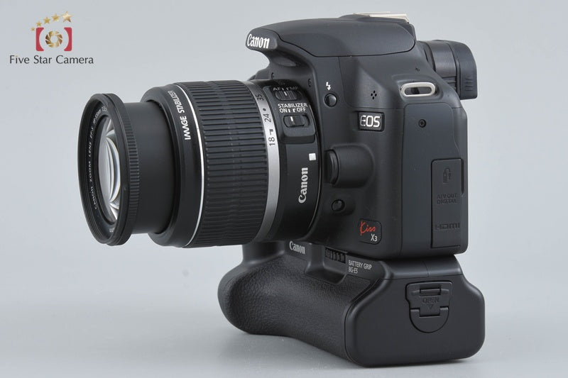 Canon EOS Kiss X3 / Rebel T1i / 500D 15.1 MP 18-55 IS Lens + BG-E5 Battery Grip