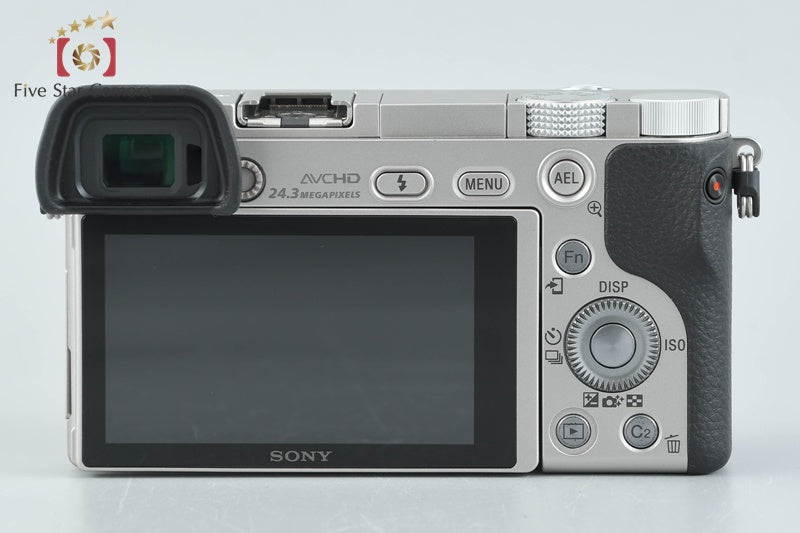 Sony Alpha α6000 ILCE-6000 Silver 24.3 MP Digital Camera [Multiple Languages]