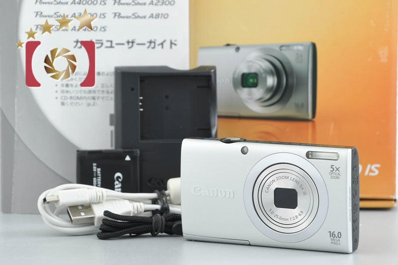 Canon PowerShot A2400 IS Silver 16.0 MP Digital Camera w/ Box