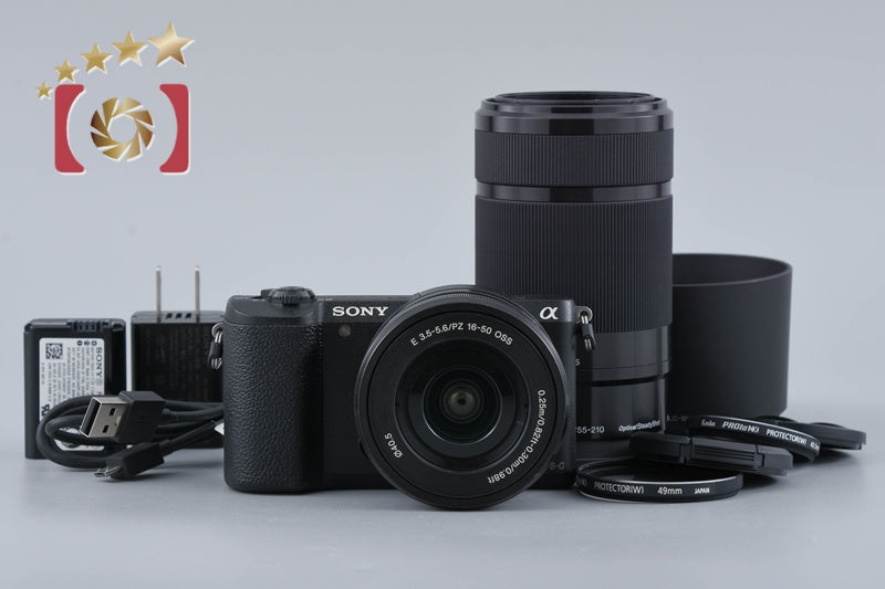 Sony α5100 ILCE-5100 Black 24.3 MP 16-50 55-210 Lenses [Multiple Languages]