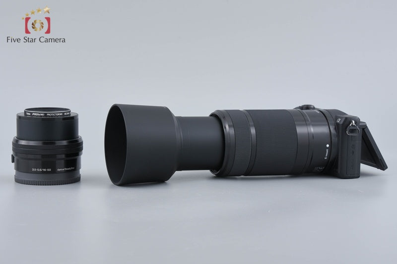 Sony α5100 ILCE-5100 Black 24.3 MP 16-50 55-210 Lenses [Multiple Languages]