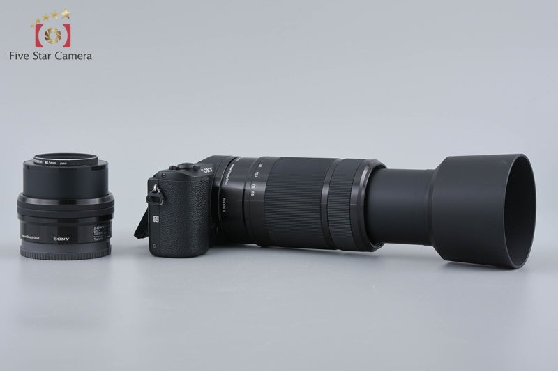 Sony α5100 ILCE-5100 Black 24.3 MP 16-50 55-210 Lenses [Multiple Languages]